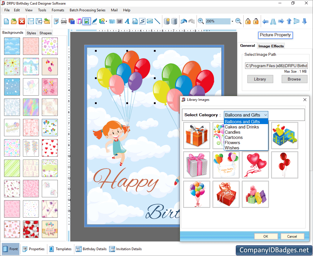 Birthday Card Designer Picture Property