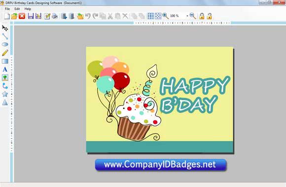 Screenshot of Online Birthday Card