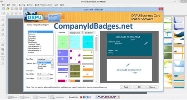Business Card Designing Software screenshot