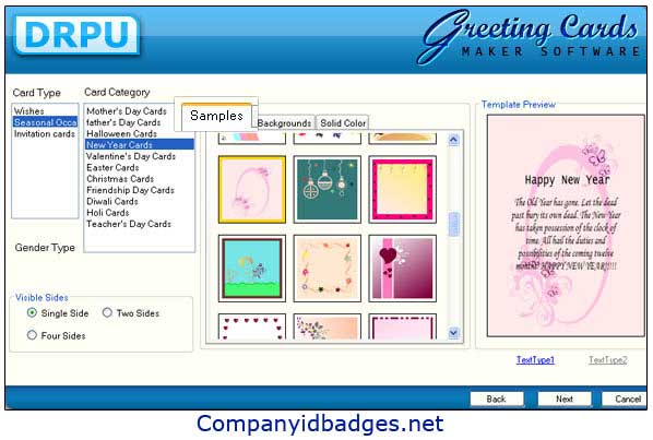 Greeting Card Maker Software screenshot