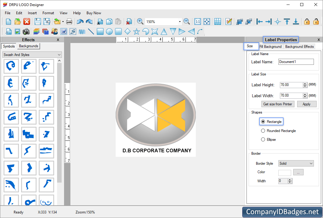 Logo Designer Software Label Properties