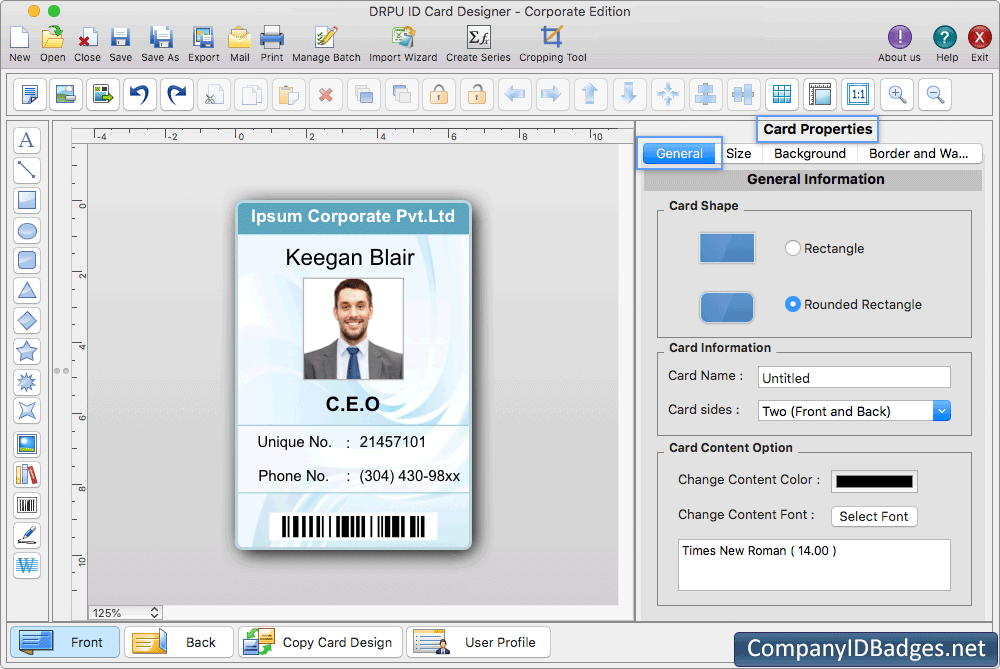 ID Card Properties